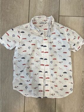 Janie and Jack White Short-Sleeve Button-Down 5T